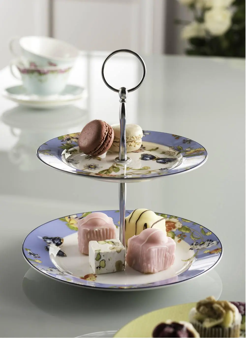 Cottage Garden Two-Tier Cake Stand
